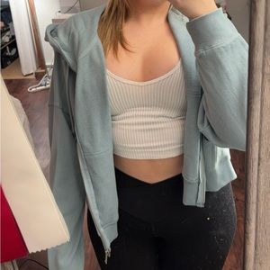 Garage light blue zip up ~ never worn/ size M-L